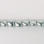 Czech Glass Pearl Bead - Heart 08x8MM LT GREY 70483