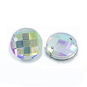 Asfour Crystal Flat Back Sew-On Stone - Round CheckTop 12MM CRYSTAL AB