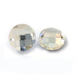 Asfour Crystal Flat Back Sew-On Stone - Round CheckTop 12MM GOLDEN SHADOW
