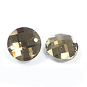 Asfour Crystal Flat Back Sew-On Stone - Round CheckTop 14MM HONEY