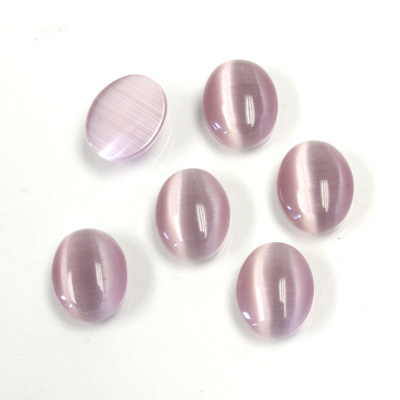 Fiber-Optic Cabochon - Oval 10x8MM CAT'S EYE LT PURPLE