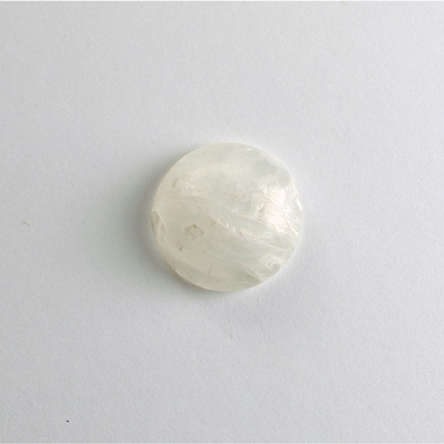 Plastic Flat Back Cabochon - Linen Quartz Color Round 18MM MATTE CRYSTAL