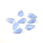 Glass Point Back Buff Top Stone Opaque Doublet - Pear 08x4MM.8 BLUE MOONSTONE