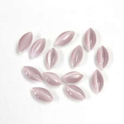 Fiber-Optic Cabochon - Navette 08x4MM CAT'S EYE LT PURPLE