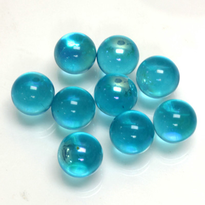 Glass No-Hole Ball - 10MM AQUA AB