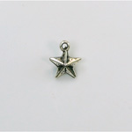 Metalized Plastic Pendant- Star 11x9 ANT SILVER