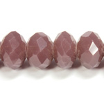 Chinese Cut Crystal Bead - Rondelle 09x12MM OPAL AMETHYST