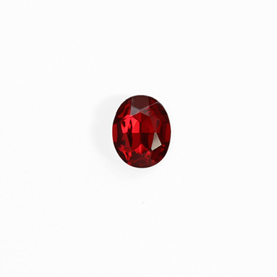 Glass Point Back Foiled Tin Table Cut (TTC) Stone - Oval 08x6MM RUBY