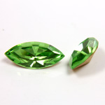 Preciosa Crystal Point Back Fancy Stone - Navette 15x7MM PERIDOT