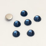 Plastic Flat Back Foiled Cabochon - Round 07MM MONTANA