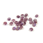 Glass Point Back Buff Top Stone Opaque Doublet - Round 12SS AMETHYST MOONSTONE