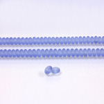 Czech Pressed Glass Bead - Smooth Rondelle 4MM MATTE SAPPHIRE