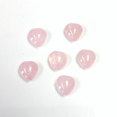 Gemstone Cabochon - Heart 08MM ROSE QUARTZ