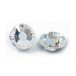 Asfour Crystal Flat Back Sew-On Stone - Round Chaton Cut 12MM CRYSTAL