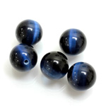 Fiber-Optic 1-Hole Ball - 12MM CAT'S EYE BLUE