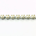 Czech Pearl Cup Chain PP14 WHITE PEARL-SILVER