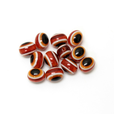 Plastic Eye Bead - Oval 10x8MM SMOKE TOPAZ