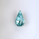 Glass Point Back Foiled Tin Table Cut (TTC) Stone - Pear 13x7.8MM AQUA