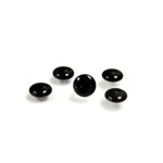 Glass Low Dome Buff Top Cabochon - Round 07MM JET
