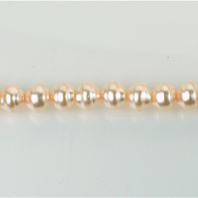 Czech Glass Pearl Bead - Snail Shell 06MM LT ROSE 70424