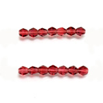 Czech Glass Fire Polished Bead - Bicone 04MM DARK ROSE