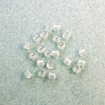 Czech Pressed Glass Large Hole Bead - Round 04MM CRYSTAL