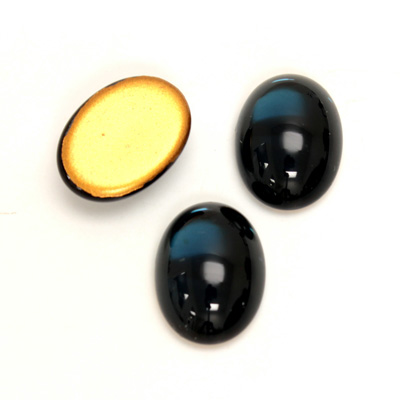 Glass Medium Dome Foiled Cabochon - Oval 18x13MM MONTANA