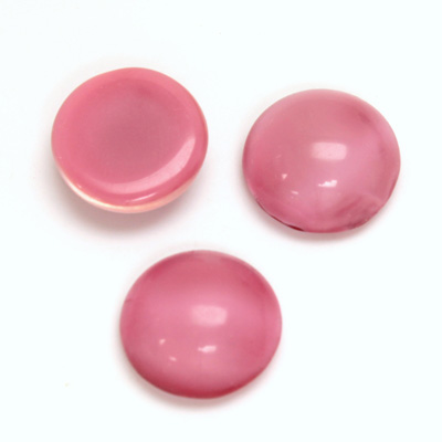 Glass Medium Dome Cabochon - Round 15MM MOONSTONE PINK