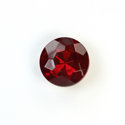 Glass Point Back Tin Table Cut (TTC) Foiled - Round 18MM RUBY