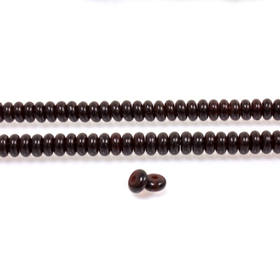 Czech Pressed Glass Bead - Smooth Rondelle 4MM GARNET