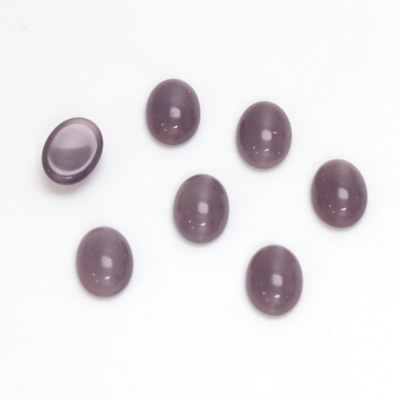 Glass Medium Dome Cabochon - Oval 08x6MM MOONSTONE AMETHYST