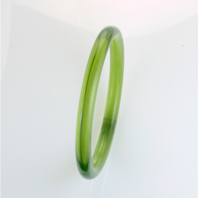 Acrylic Bangle -  Round Domed 9MM OLIVE