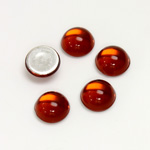 Plastic Flat Back Foiled Cabochon - Round 10MM SMOKE TOPAZ