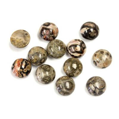 Gemstone Cabochon - Round 07MM LEOPARD SKIN AGATE