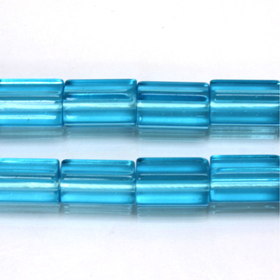 Czech Glass Fire Polished Bead - Atlas 12x8MM AQUA