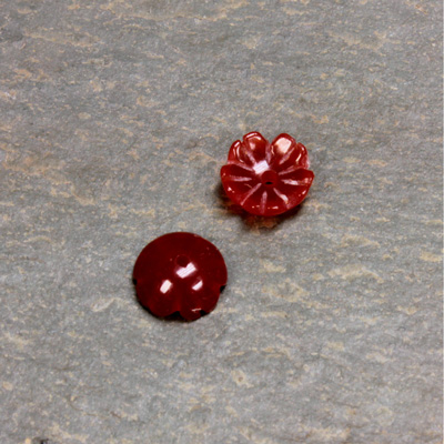 Gemstone Flower Carved Round with Center Hole 08MM CORNELIAN