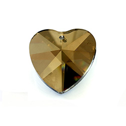 Asfour Crystal Flat Back Sew-On Stone - Heart 28MM HONEY