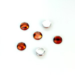 Plastic Flat Back Foiled Chaton Rose - Round 30SS SMOKE TOPAZ