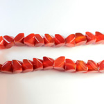 Gemstone Faceted V-Cut Bead 08x8MM CORNELIAN DYED AGATE