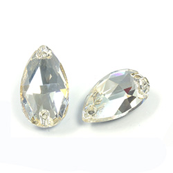 Asfour Crystal Flat Back Sew-On Stone - Pear 18x11MM GOLDEN SHADOW