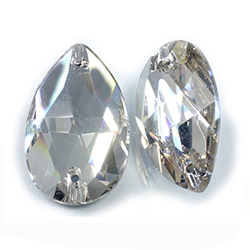 Asfour Crystal Flat Back Sew-On Stone - Pear 28x16MM LIGHT SILK