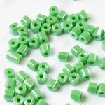 Czech Glass Seed Bead - 2 Cut Hex 9/0 GREEN LUSTER 58230