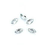Plastic Point Back Foiled Stone - Navette 10x5MM CRYSTAL