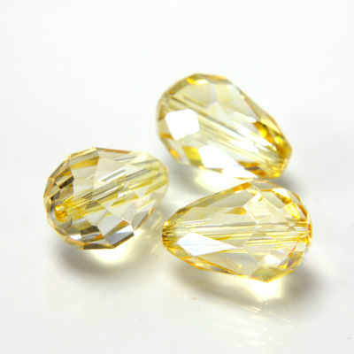 Preciosa Crystal Bead - Pear 10.5x7MM LT BROWN