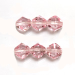 Czech Glass Fire Polished Bead - Bicone 10MM LT PINK