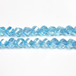 Chinese Cut Crystal Bead - Helix Twisted 04MM AQUA AB