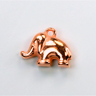 Metalized Plastic Pendant- Elephant 20x15MM COPPER