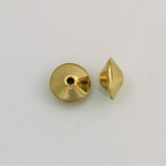 Metalized Plastic Smooth Bead - Saucer 10MM GOLD