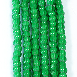 Preciosa Czech Glass Seed Bead - Strung Cornelian Star 06/0 LT EMERALD 53712