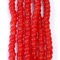 Preciosa Czech Glass Seed Bead - Strung Cornelian Star 06/0 RED 93730